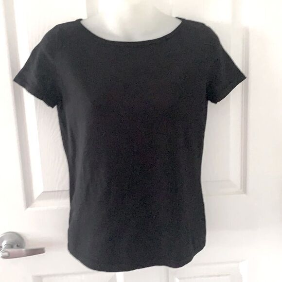 Talbots Petites Black Short Sleeve Top – Size SP - Picture 2 of 7
